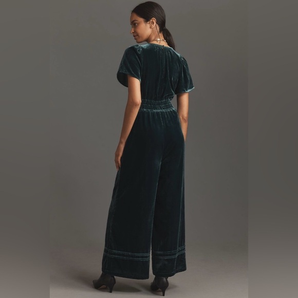 Anthropologie The Somerset Jumpsuit Velvet Edition Size XS NWT - Picture 2 of 14